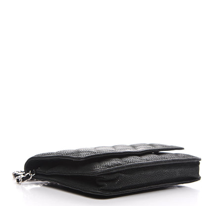 Chanel Iridescent Caviar Quilted Wallet On Chain WOC Black 3 of 10