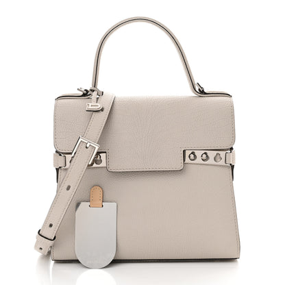 Delvaux Crispy Calfskin Mini Tempete Satchel Light Grey 3 of 10