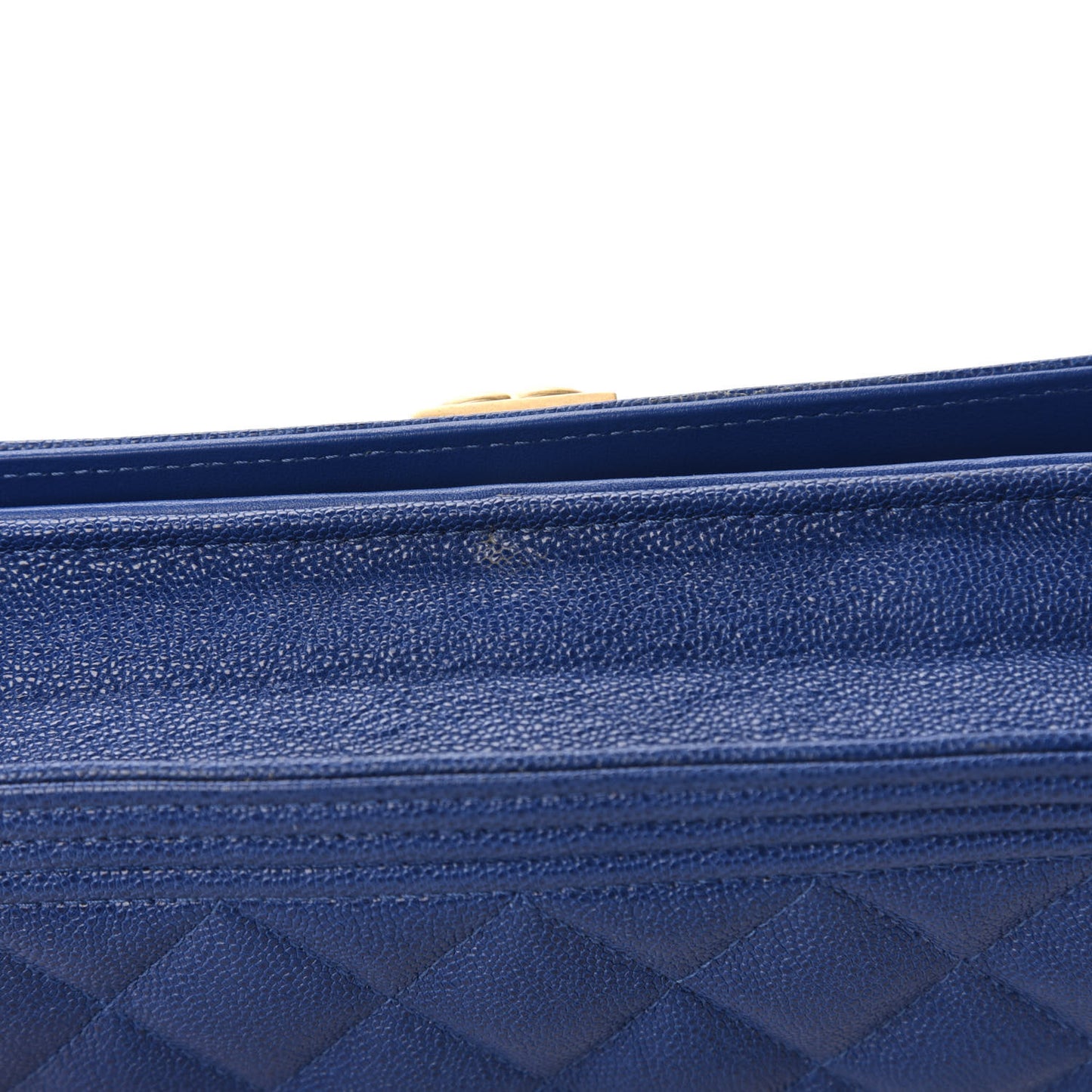 Caviar Quilted Boy Wallet On Chain WOC Blue