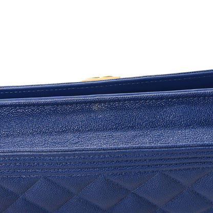 Chanel Caviar Quilted Boy Wallet On Chain WOC Blue 12 of 12