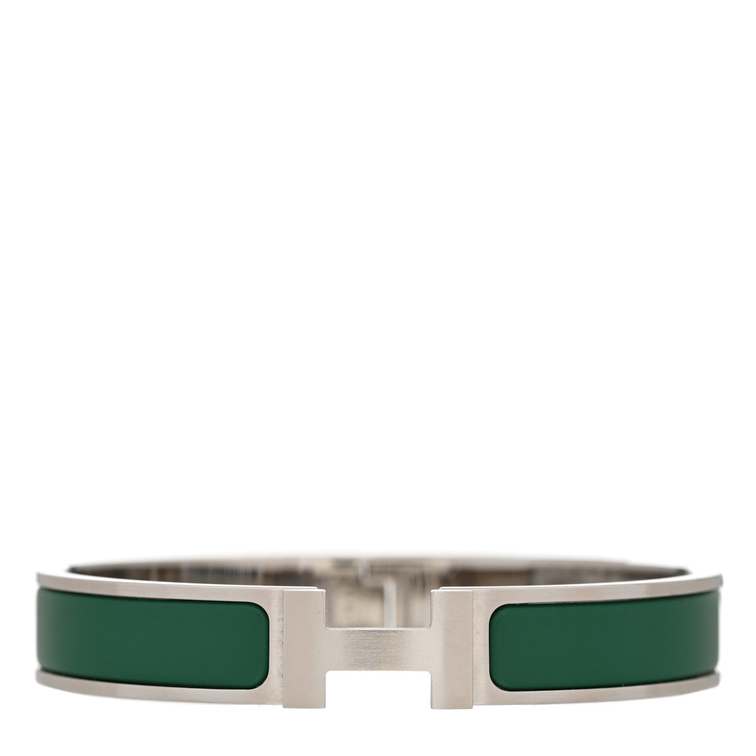 Hermes Narrow Enamel Clic Clac HH Bracelet GM Menthe 1 of 4