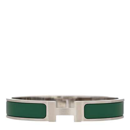 Hermes Narrow Enamel Clic Clac HH Bracelet GM Menthe 1 of 4