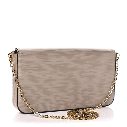 Louis Vuitton Epi Felicie Pochette Chain Wallet Galet 4 of 14