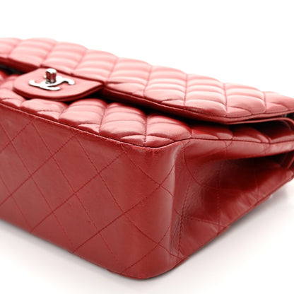 Chanel Lambskin Quilted Jumbo Double Flap Red 10 of 20