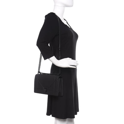 Christian Dior Ultra Matte Calfskin Studded Medium Diorama Flap Bag Black 2 of 10