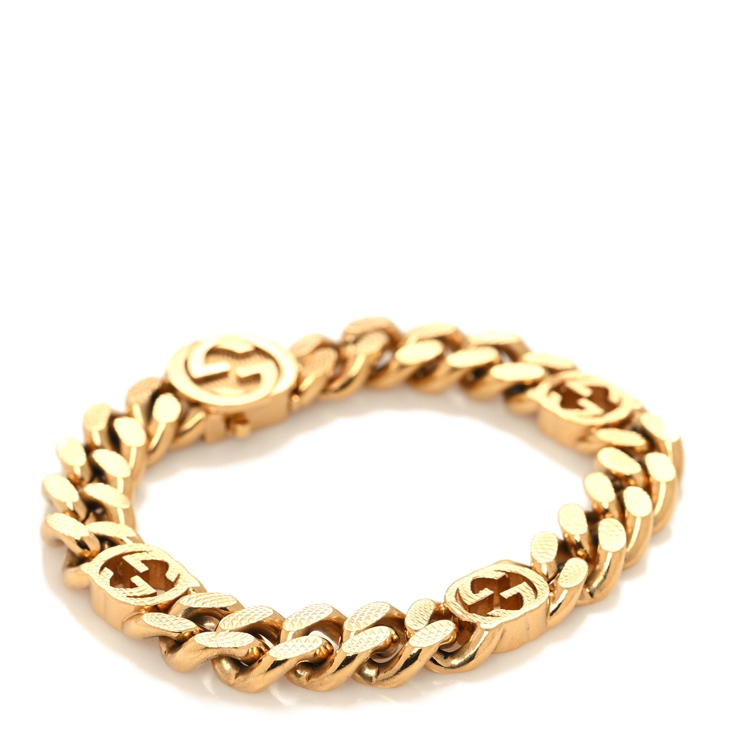 Interlocking G Curb Chain Bracelet Gold