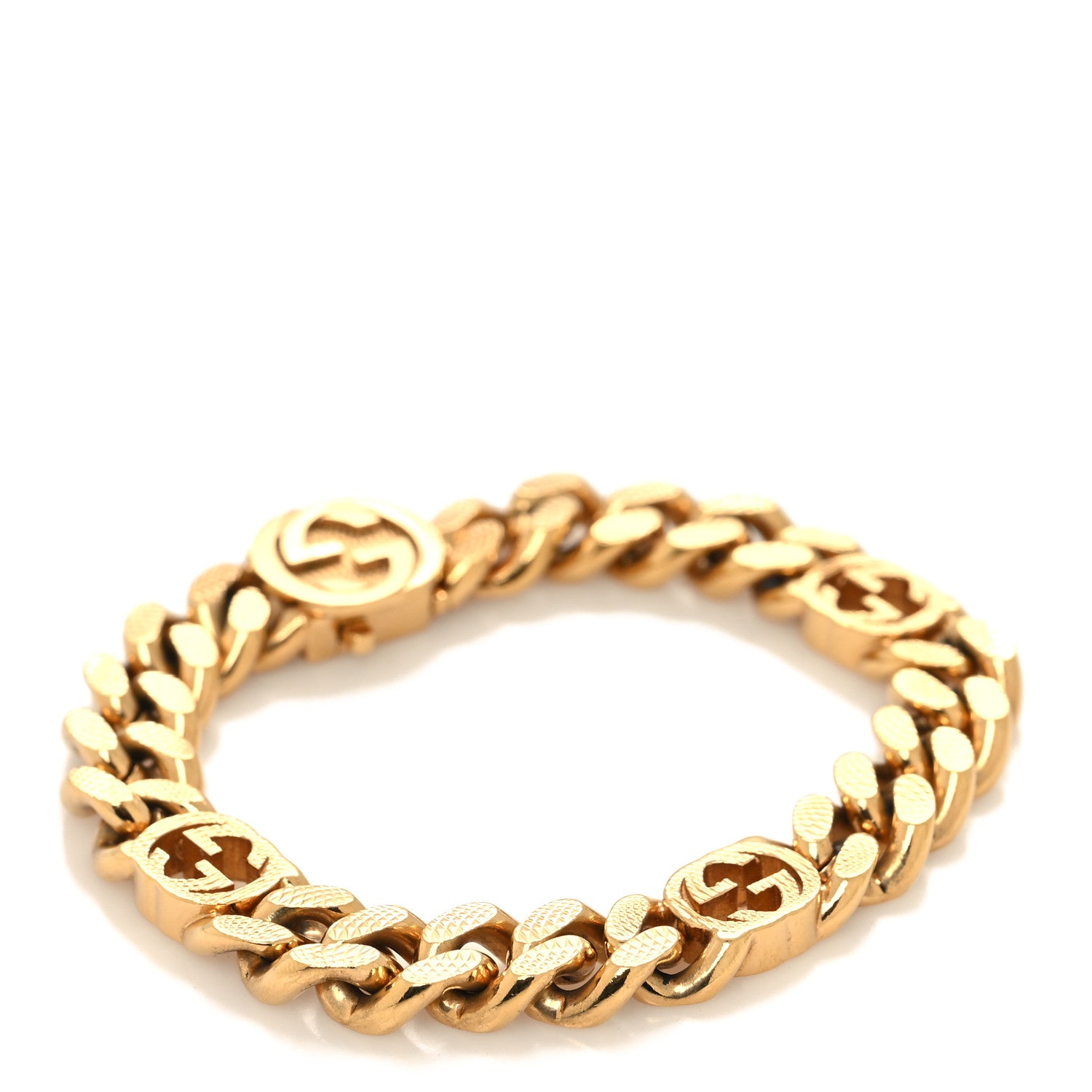 Gucci Interlocking G Curb Chain Bracelet Gold 3 of 5