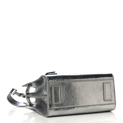 Saint Laurent Metallic Crinkled Calfskin Nano Supple Sac De Jour Silver 3 of 17