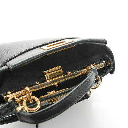Fendi Nappa Micro Peekaboo Iconic Satchel Black 5 of 6