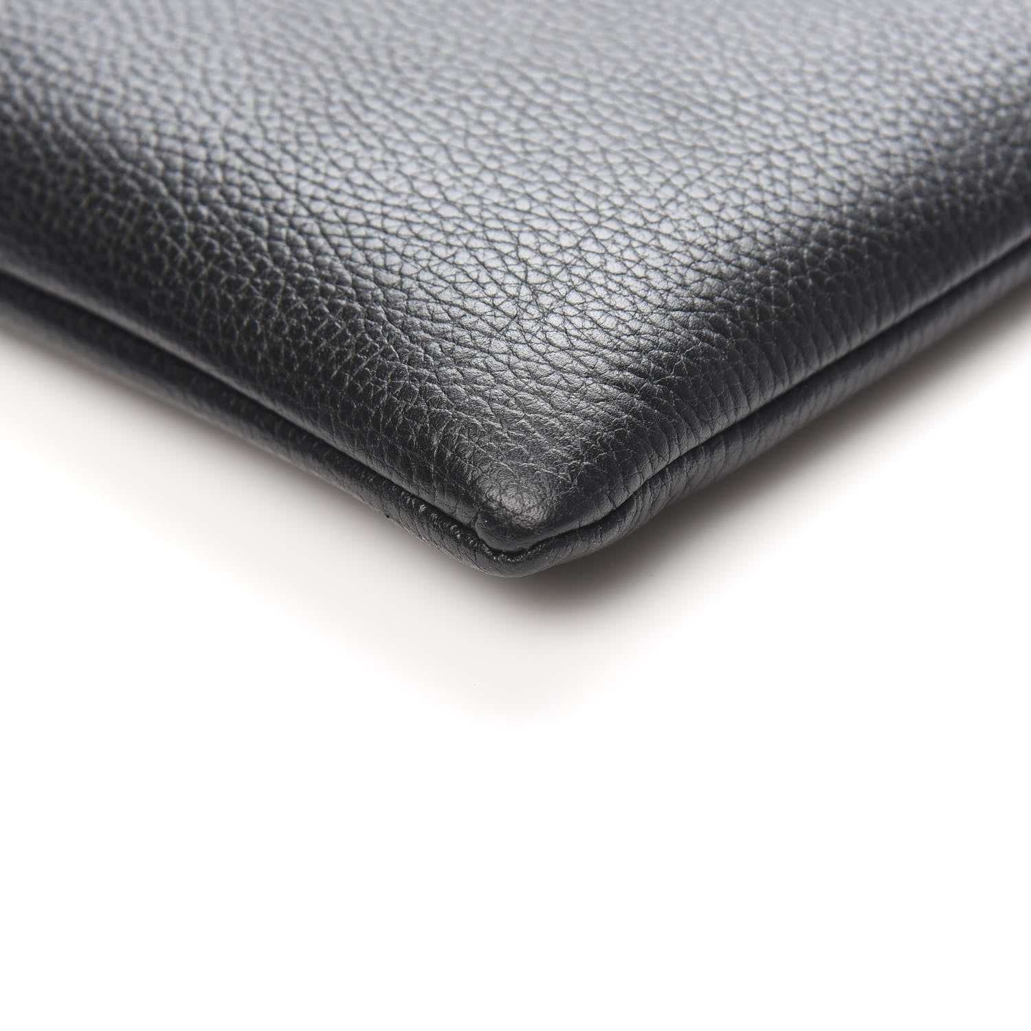 Gucci Pebbled Calfskin Large Bamboo Clutch Black 9 of 9