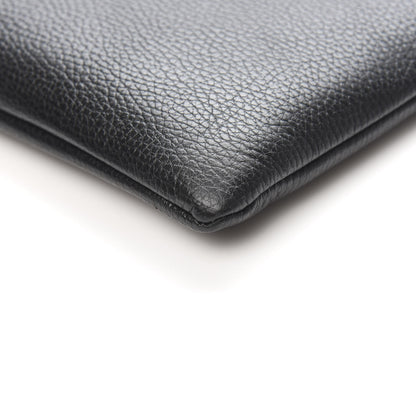 Gucci Pebbled Calfskin Large Bamboo Clutch Black 9 of 9
