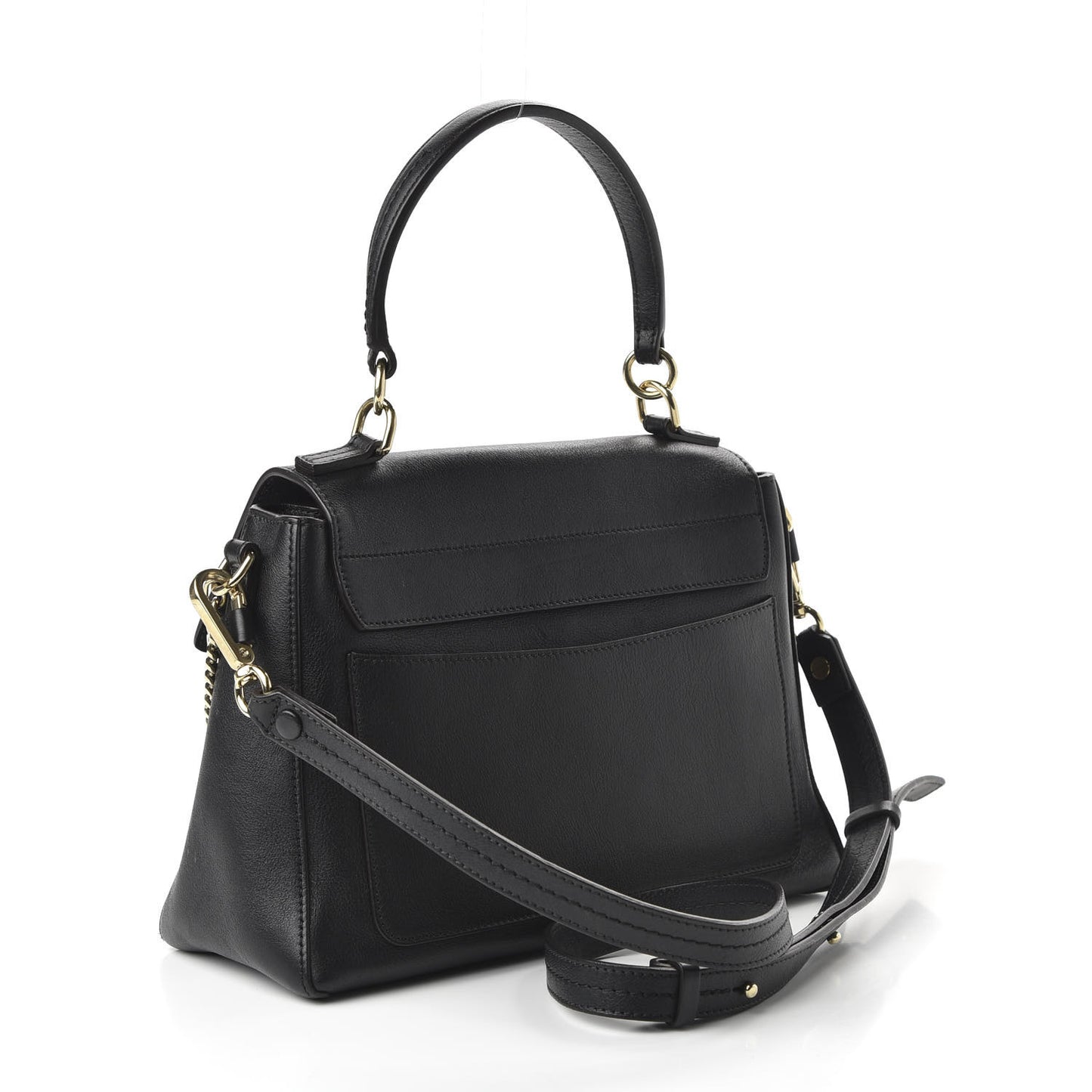 Calfskin Small Faye Day Shoulder Bag Black