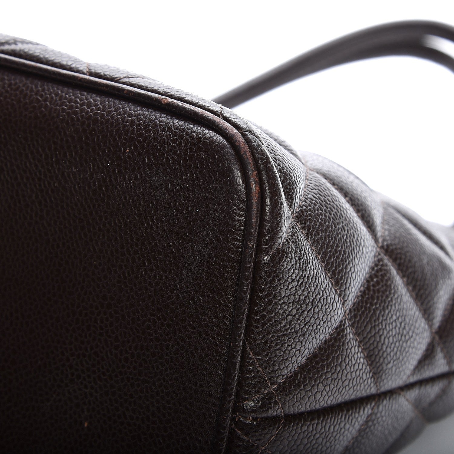 Chanel Caviar Quilted Medallion CC Tote Dark Brown 9 of 10