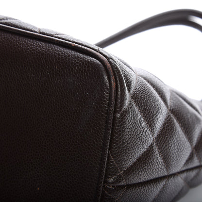 Chanel Caviar Quilted Medallion CC Tote Dark Brown 9 of 10