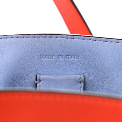 Christian Dior Smooth Calfskin Medium Diorissimo Tote Orange Light Blue 8 of 16