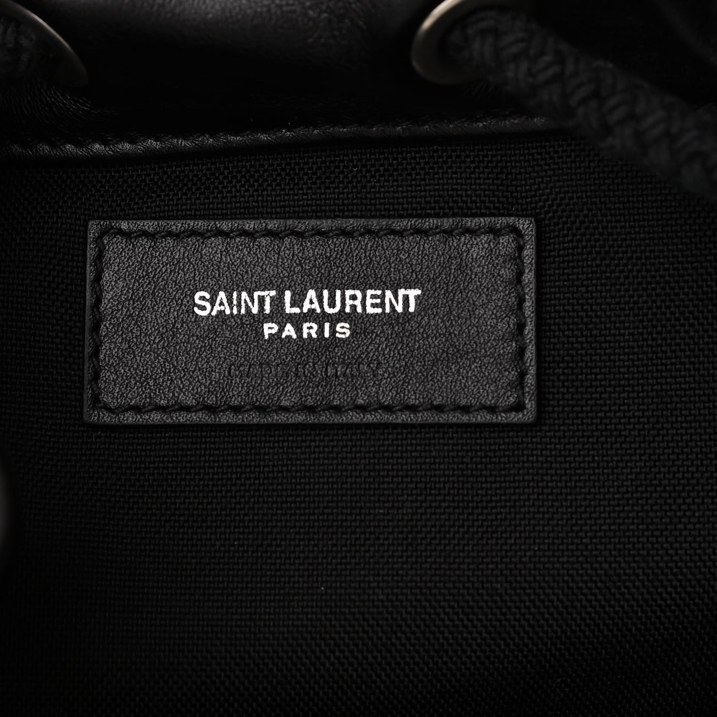 Smooth Calfskin City Sailor Drawstring Backpack Black