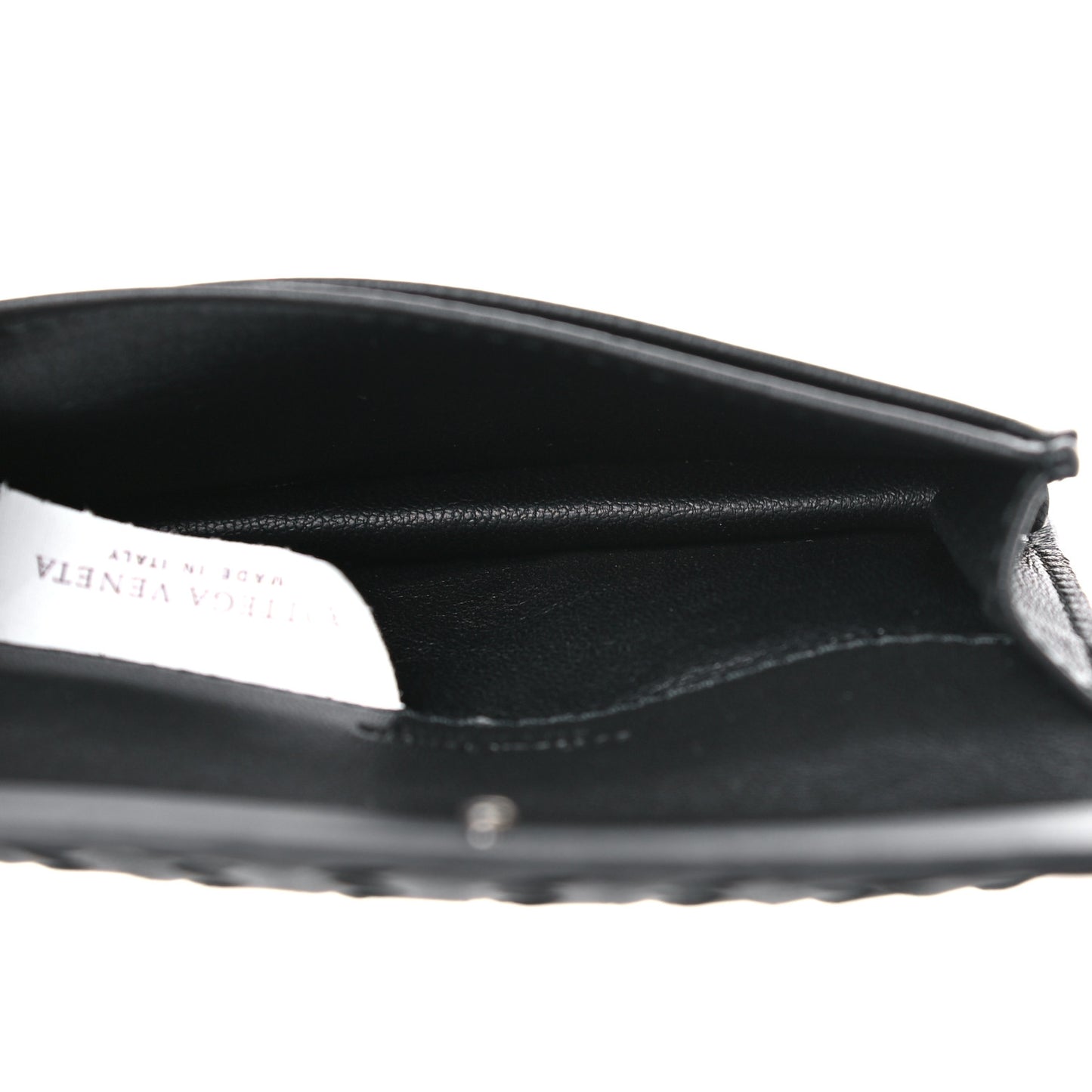 Nappa Intrecciato Card Holder Black