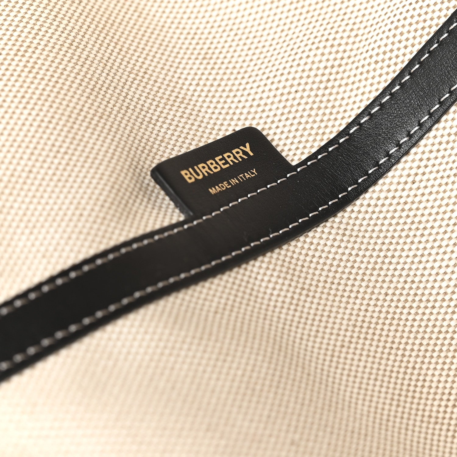 Burberry Check Canvas Medium Beach Tote Military Green 7 of 11