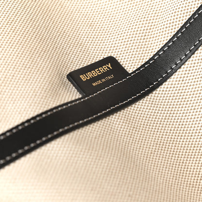 Burberry Check Canvas Medium Beach Tote Military Green 7 of 11