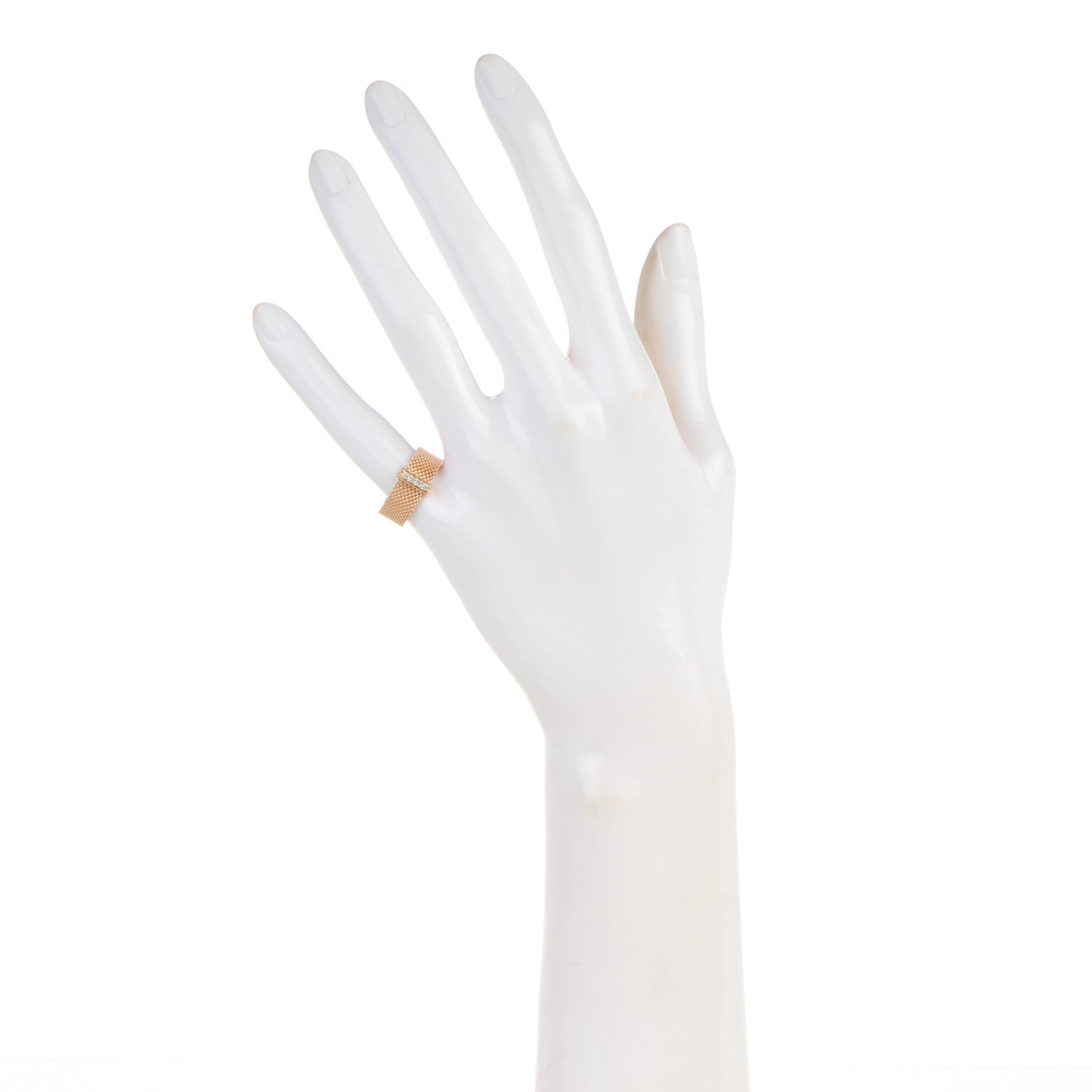 Tiffany 18K Rose Gold 4 Diamond Somerset Ring 4.5 2 of 6
