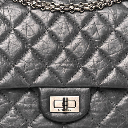Chanel Aged Calfskin Quilted 50th Anniversary 2.55 Reissue Flap 226 Grey 8 of 14
