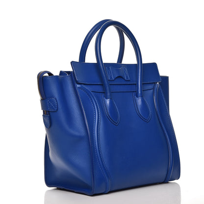 Celine Smooth Calfskin Mini Luggage Royal Blue 3 of 11