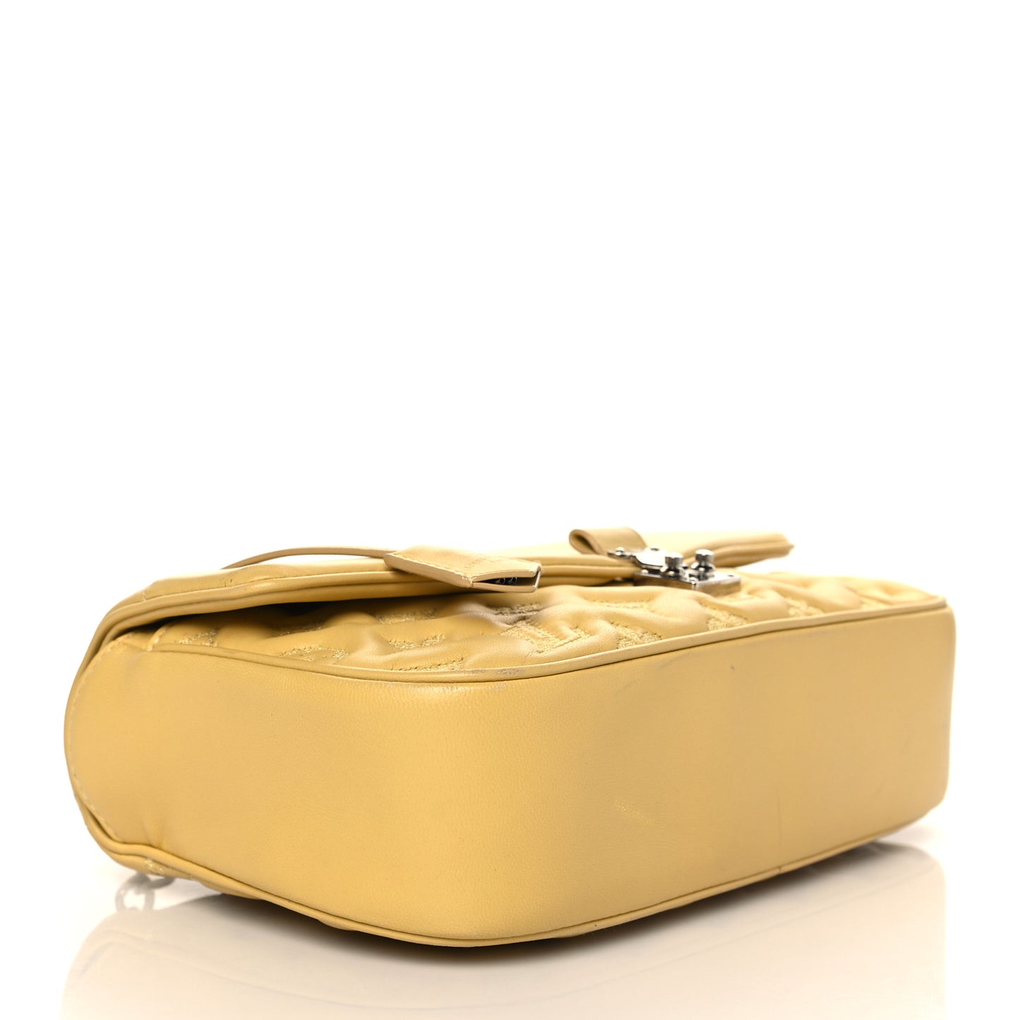 Lambskin Mama Broderie Pochette Jaune Pale