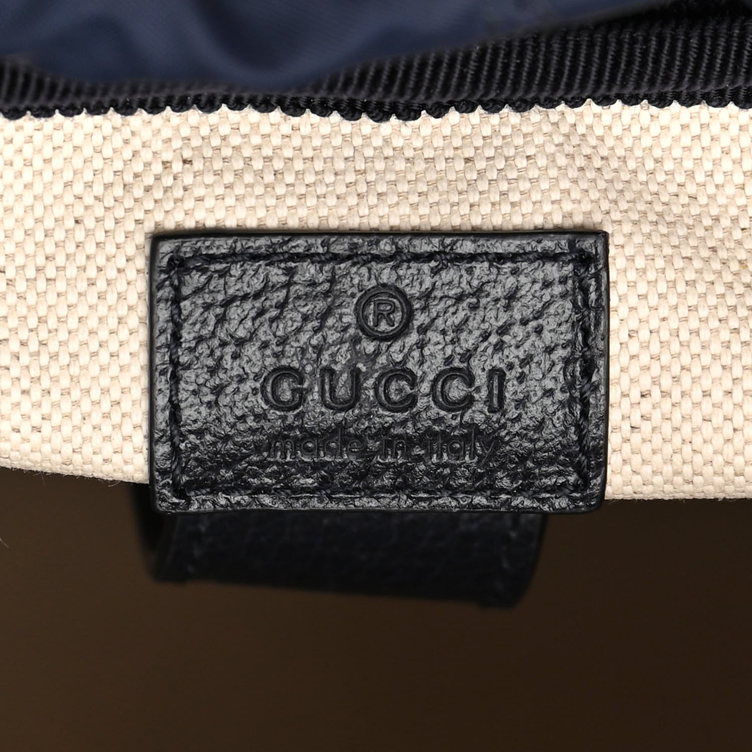 Gucci GG Supreme Monogram Textured Dollar Calfskin Medium Double Buckle Backpack Blue Dark Blue Black 6 of 14