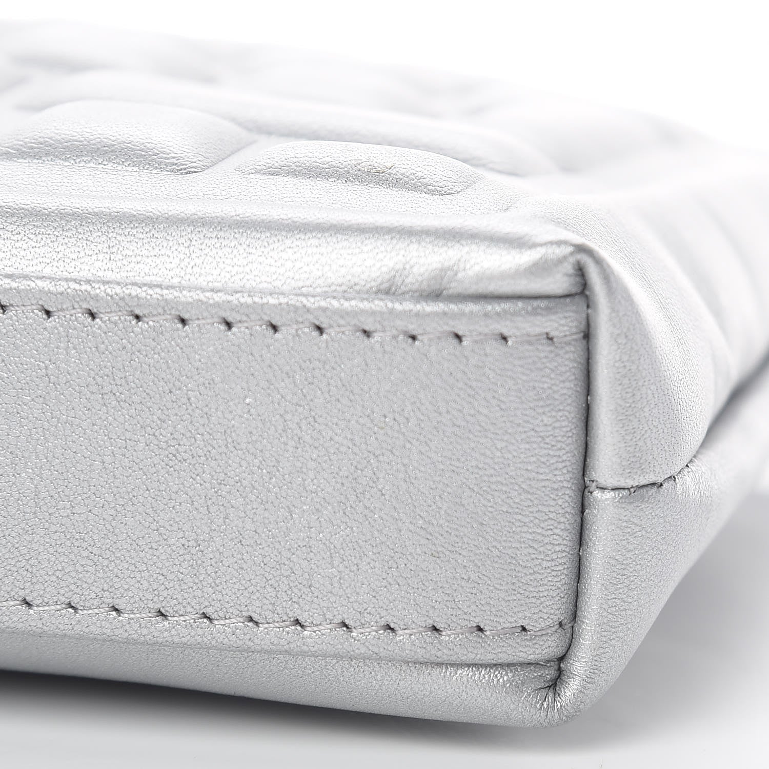 Chanel Metallic Calfskin Keyboard Pouch Silver 10 of 11