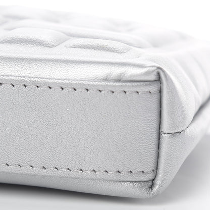 Chanel Metallic Calfskin Keyboard Pouch Silver 10 of 11