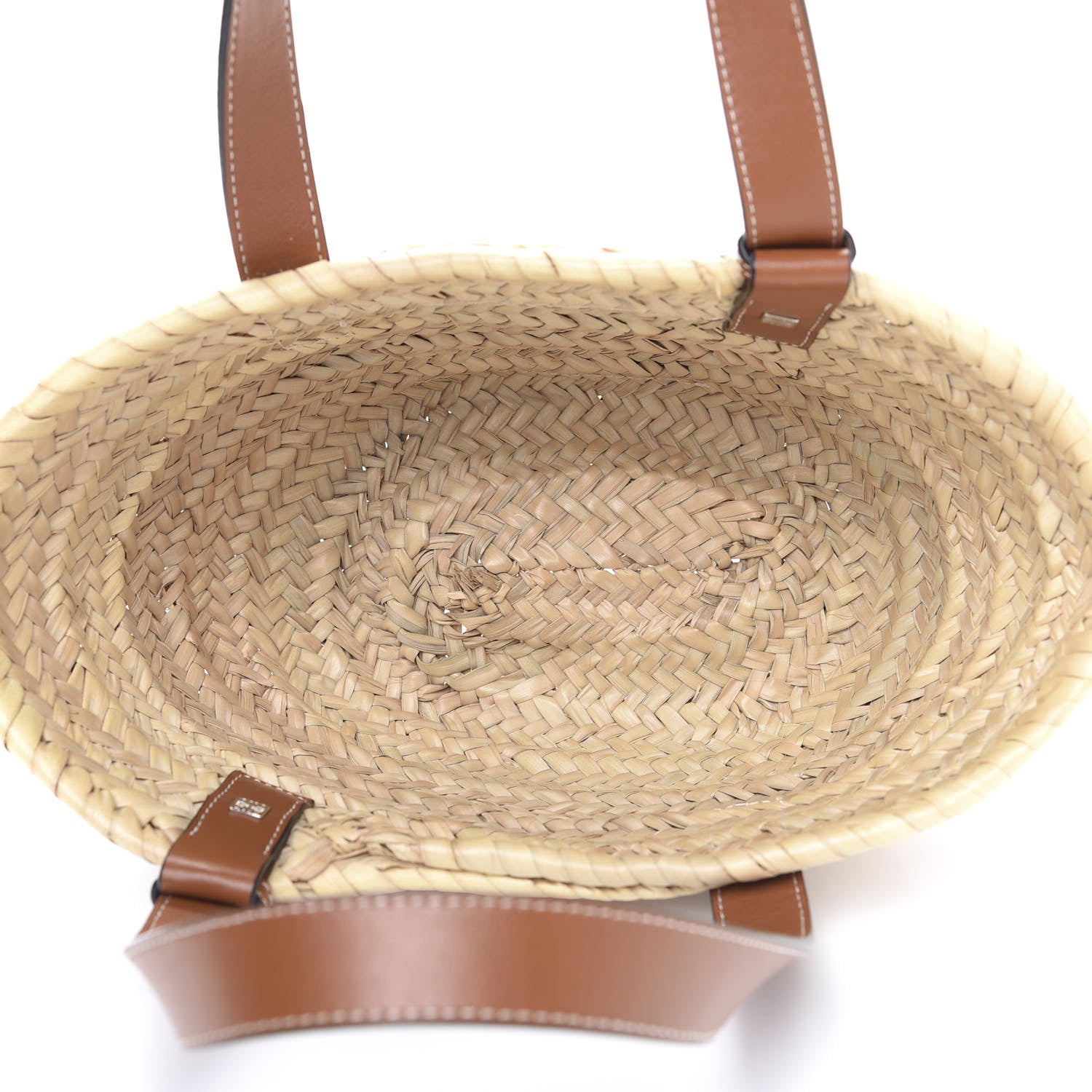Loewe Raffia Small Basket Tote Bag Natural Tan 4 of 8