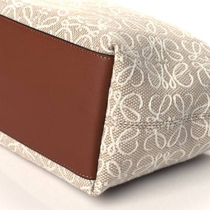 Loewe Jacquard Anagram Calfskin Small Cubi Bag Ecru Tan 10 of 10