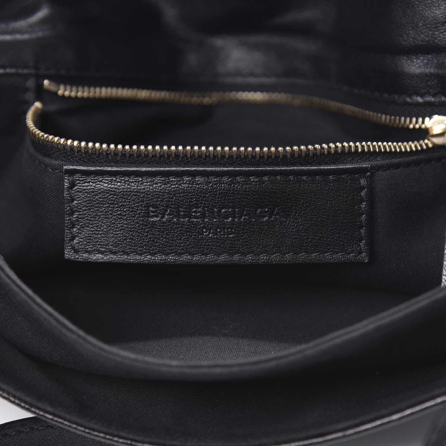 Balenciaga Chevre Gold Metallic Edge Hardware Envelope Clutch Black 6 of 10