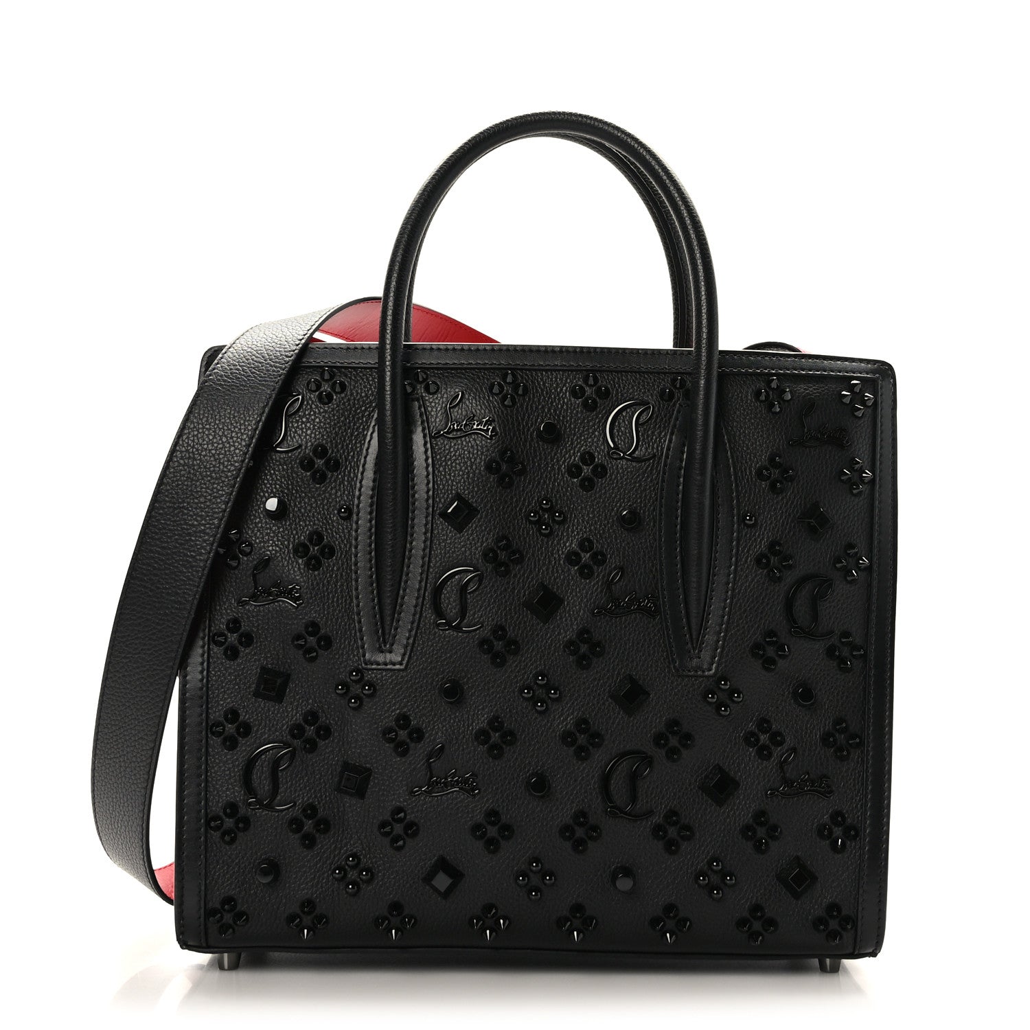 Christian Louboutin Calfskin Spikes Loubinthesky Medium Paloma Black 1 of 8