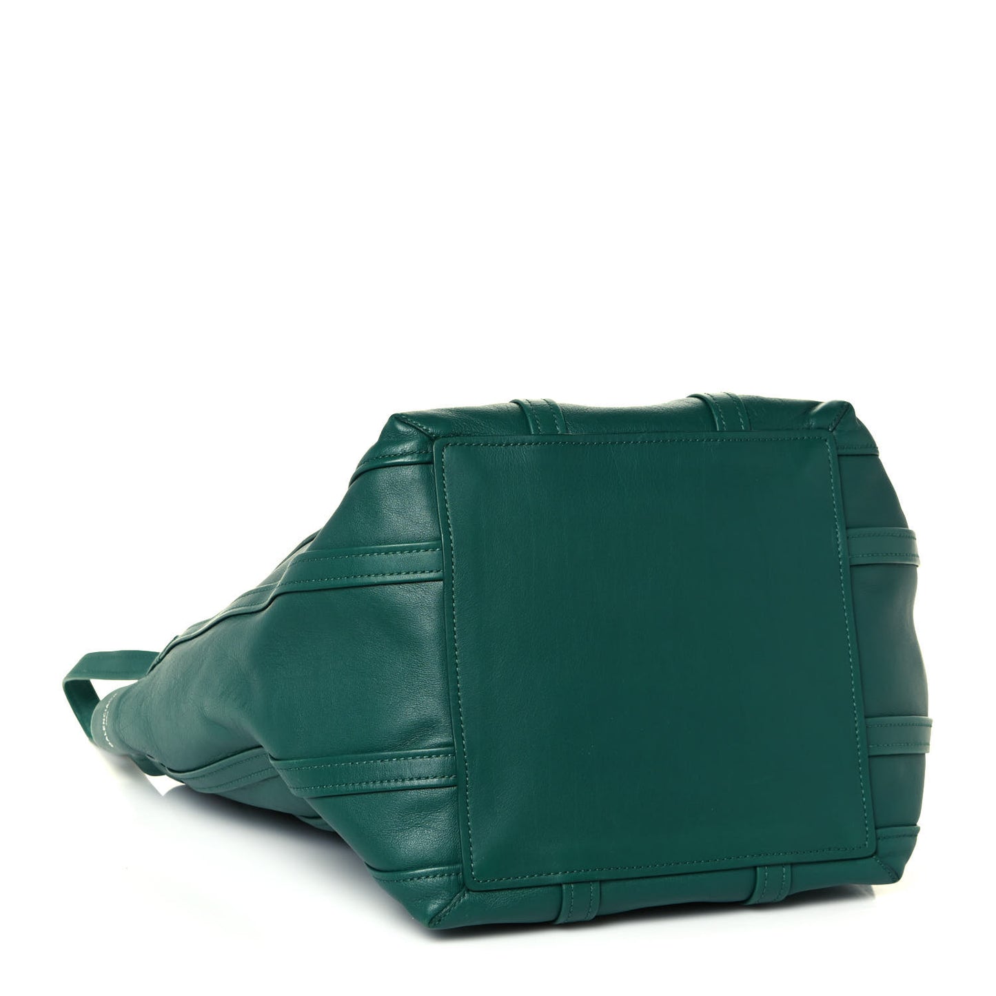 Calfskin Large Laundry Cabas Tote Green