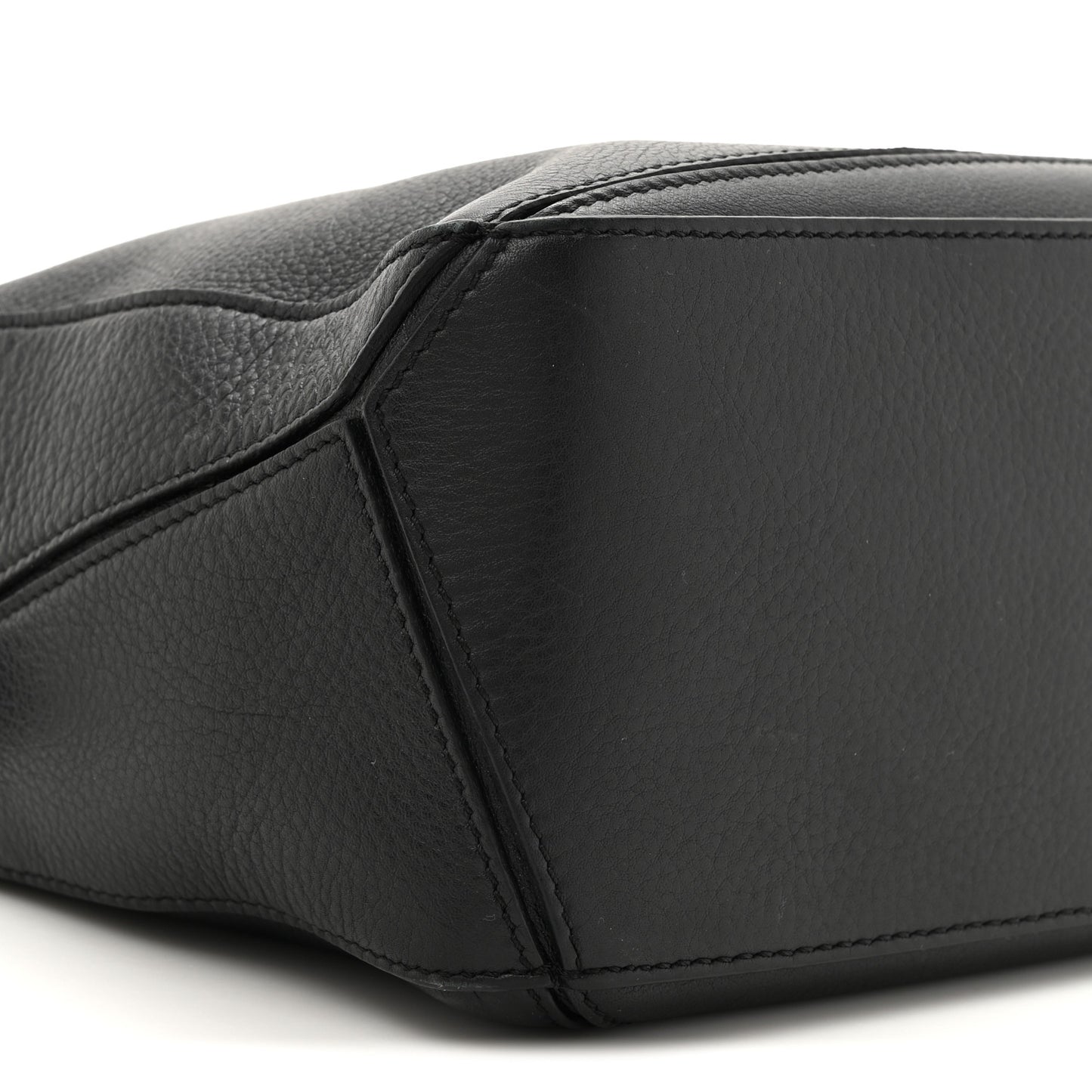Calfskin Small Puzzle Edge Bag Black