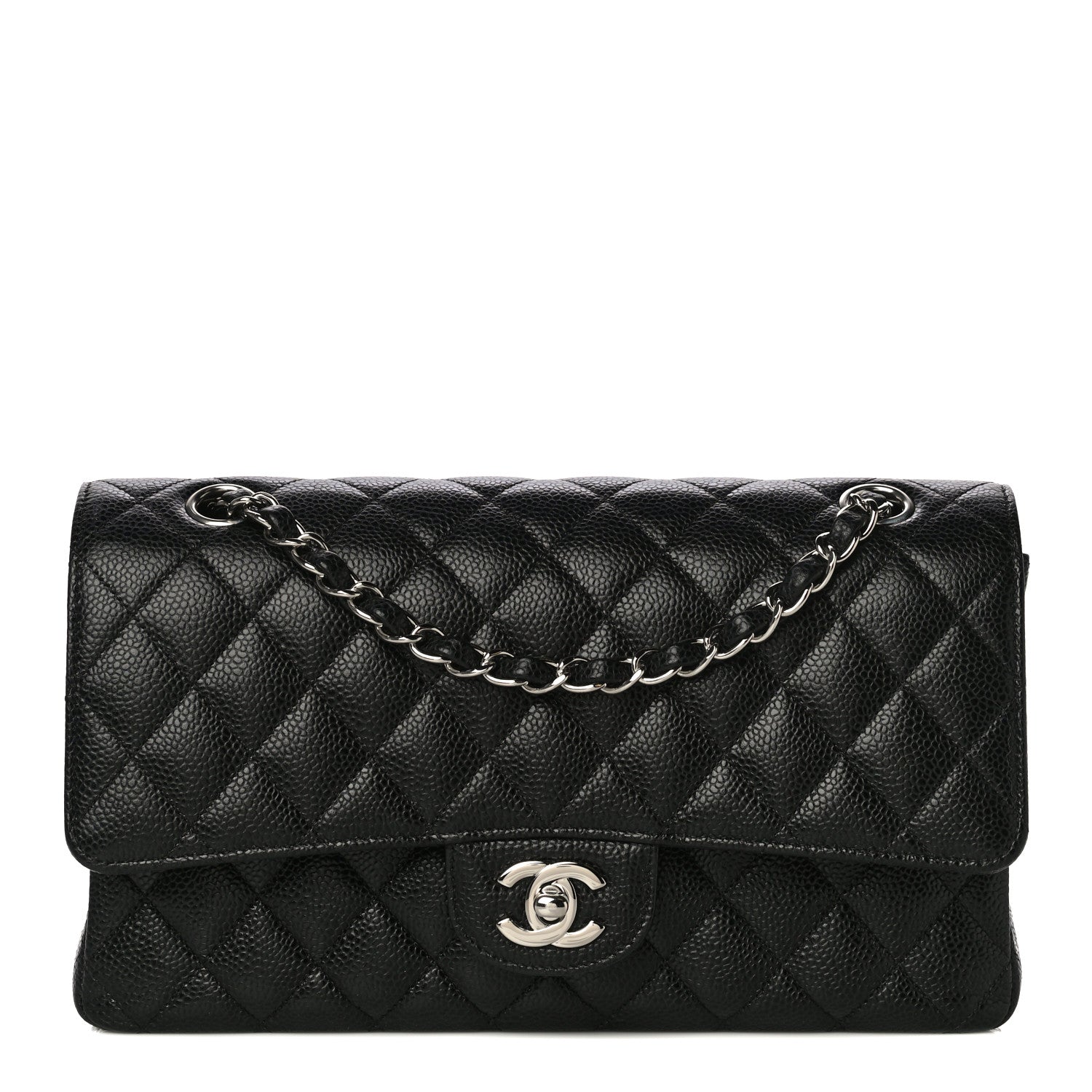 Chanel Caviar Quilted Medium Double Flap Black 1 of 12