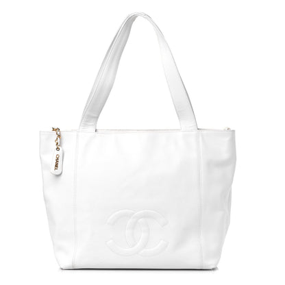 Chanel Caviar CC Tote White 1 of 14