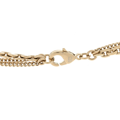Chanel Crystal CC Multi Strand Chain Necklace Gold 4 of 5