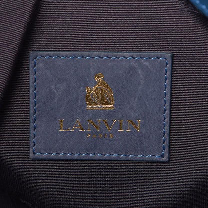 Lanvin Patent Calfskin Moonriver Tote Blue 6 of 7