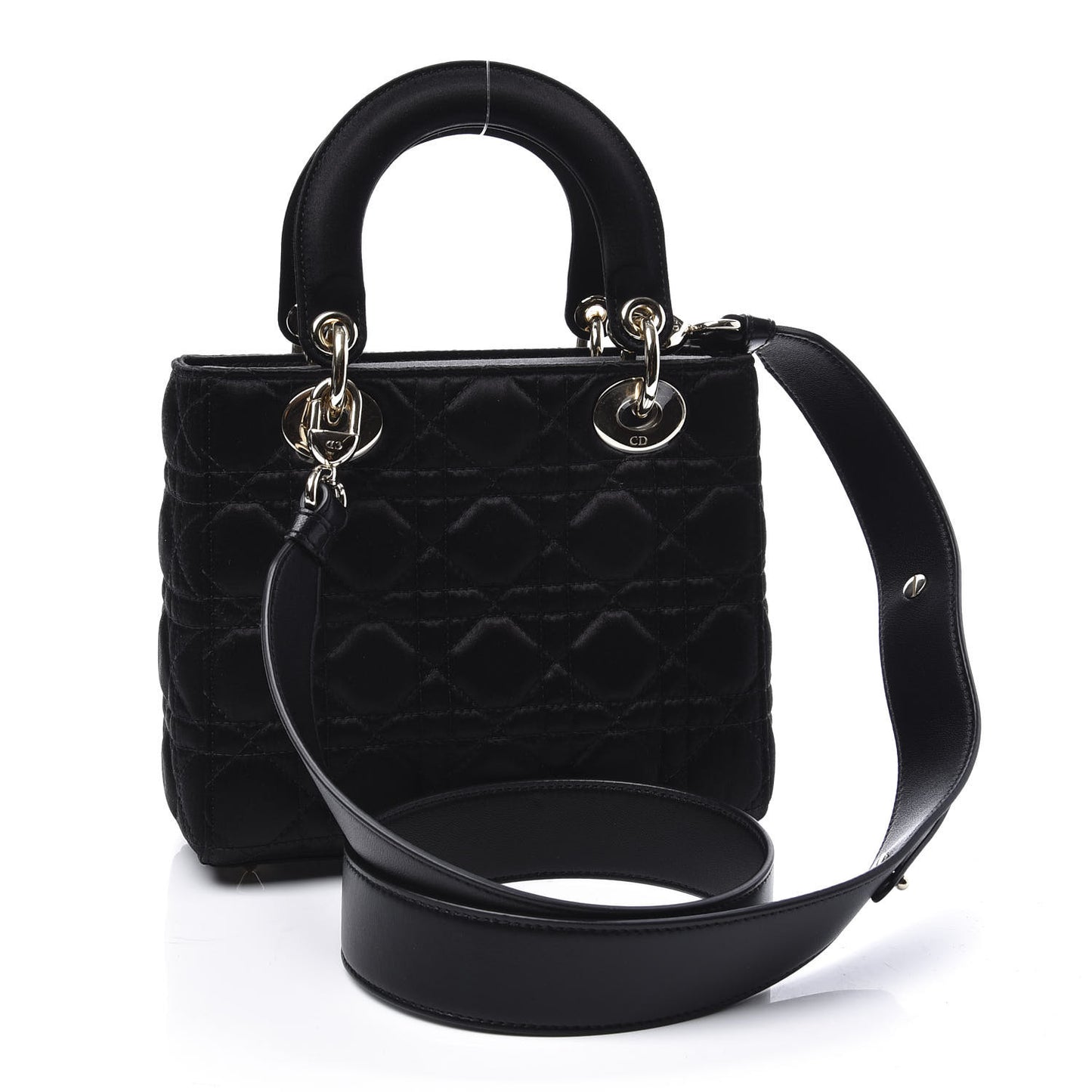 Satin Swarovski Crystal Cannage My ABC Lady Dior Black