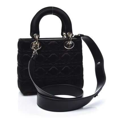 Christian Dior Satin Swarovski Crystal Cannage My ABC Lady Dior Black 2 of 10