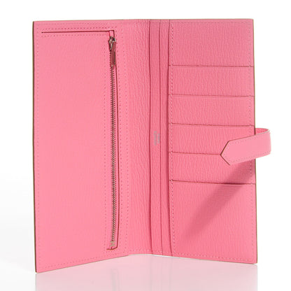 Hermes Chevre Mysore Bearn Wallet Rose Confetti 9 of 10