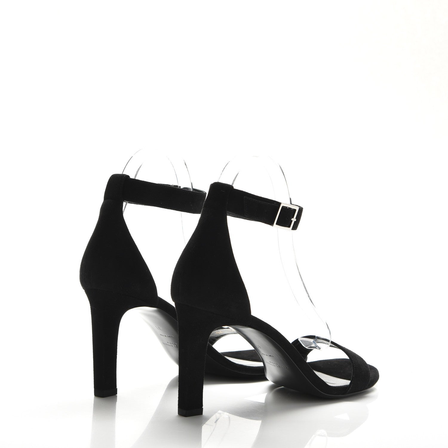 Saint Laurent Suede Grace 80 Ankle Strap Sandal 41 Black 4 of 11