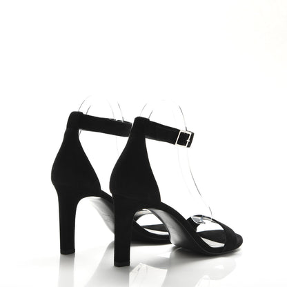 Saint Laurent Suede Grace 80 Ankle Strap Sandal 41 Black 4 of 11