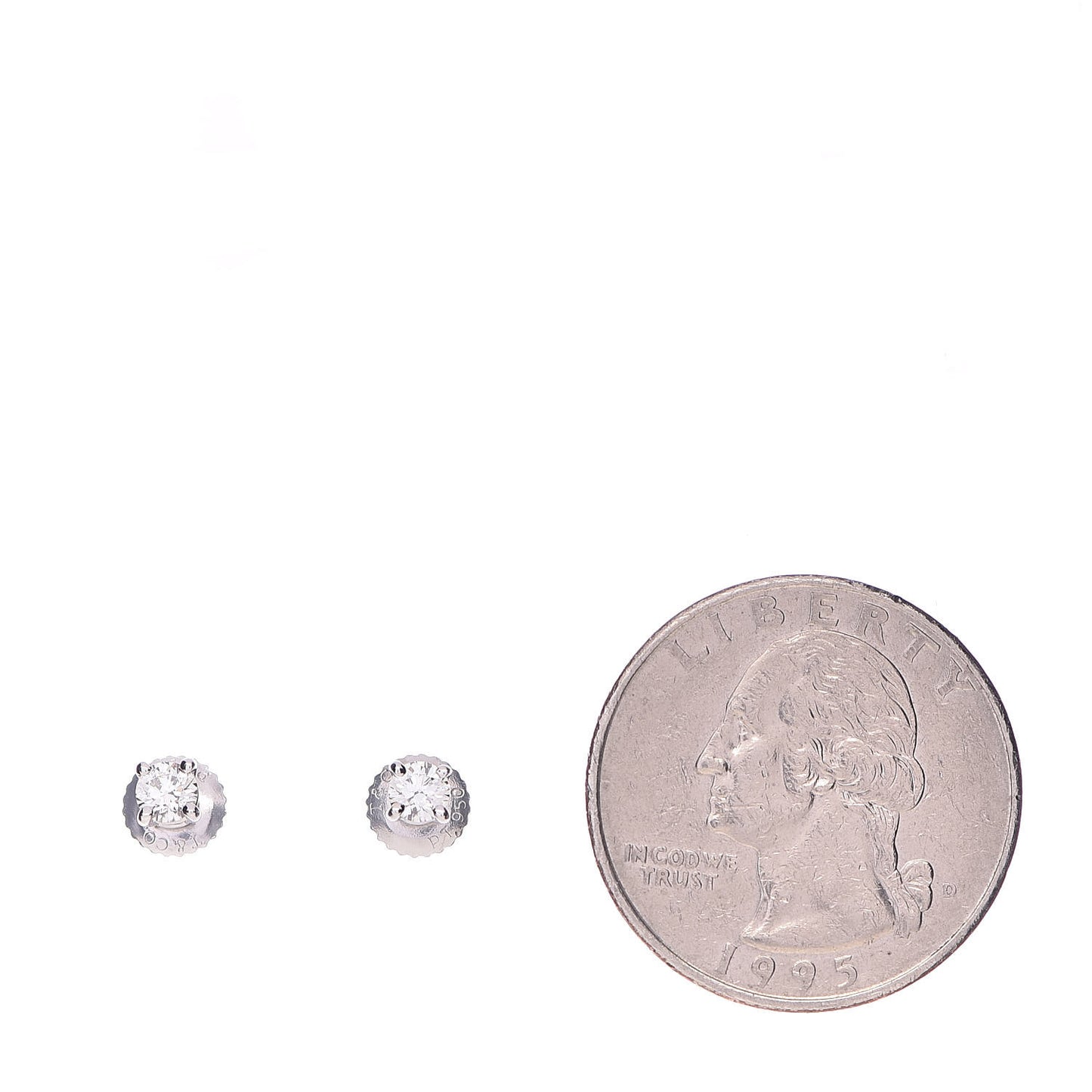 Platinum Diamond .28ctw Solitaire Earrings