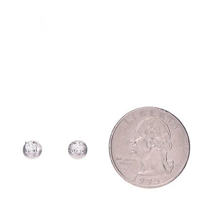 Tiffany Platinum Diamond .28ctw Solitaire Earrings 2 of 4