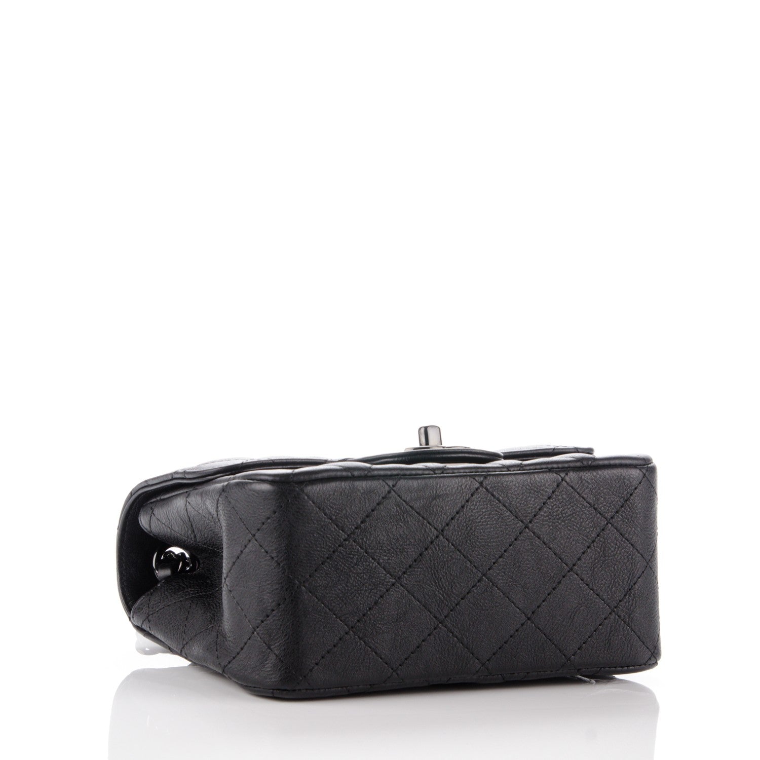 Chanel Calfskin Quilted Mini Square Flap So Black 4 of 8