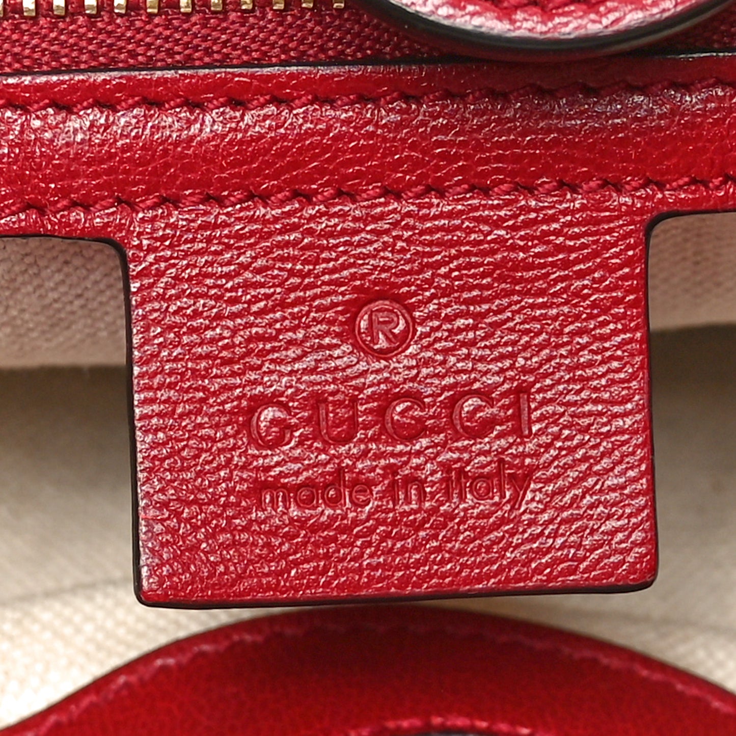 Patent Calfskin Medium Horsebit 1955 Tote Bag New Cherry Red