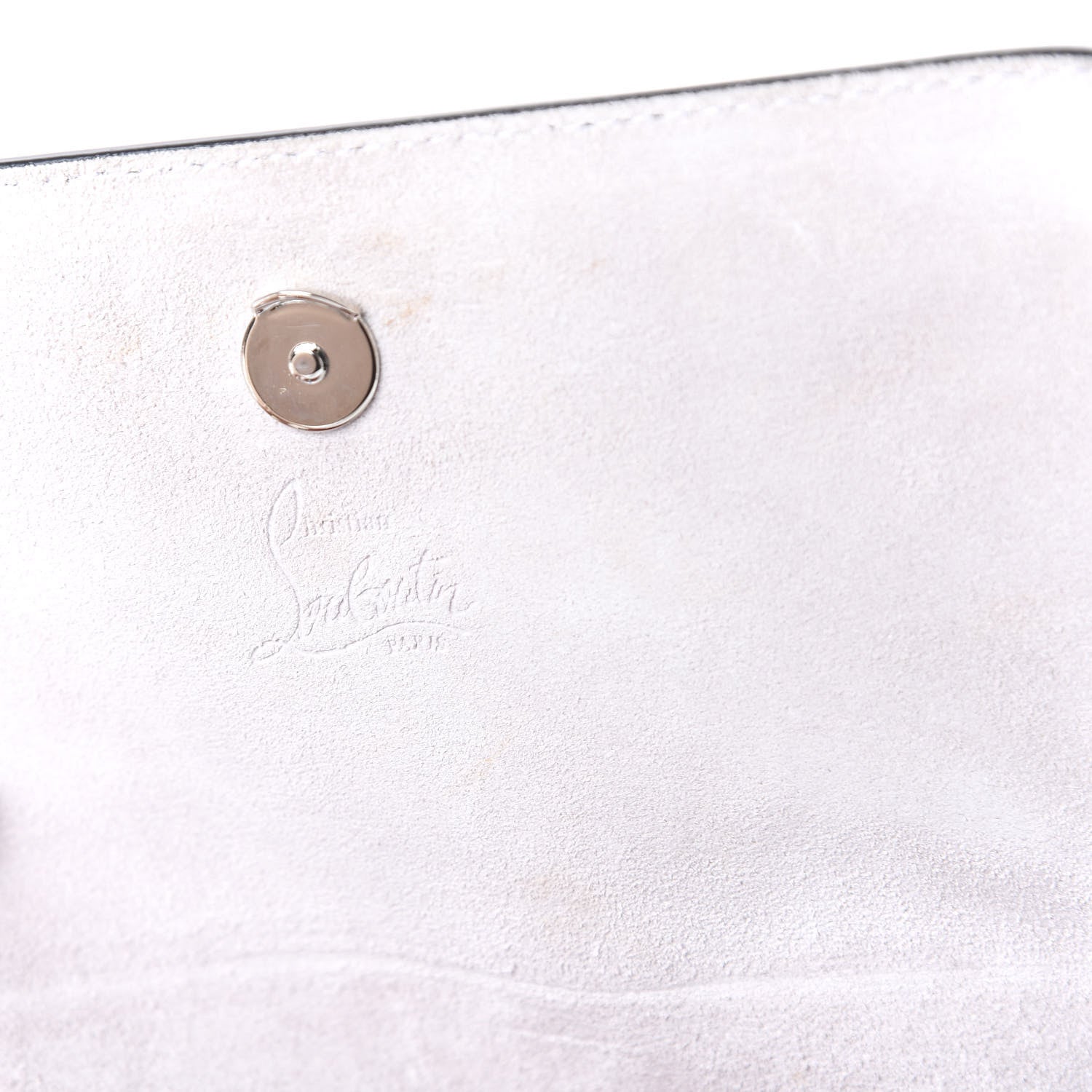 Christian Louboutin Calfskin Spiked Zoompouch Crossbody White 8 of 10